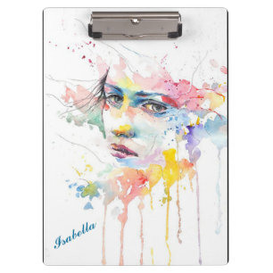 Carpeta De Pinza Mujeres acuarela