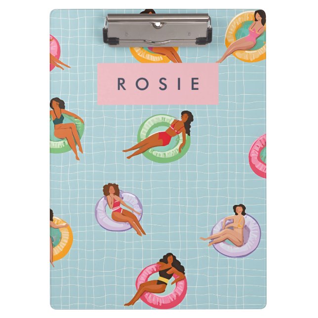 Carpeta De Pinza Mujeres de verano personalizadas relajándose en lo (Anverso)