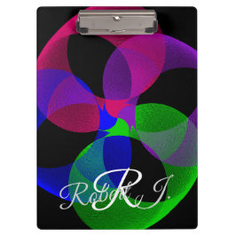 Carpeta De Pinza Multi Color Fusion Geometric Clipboard