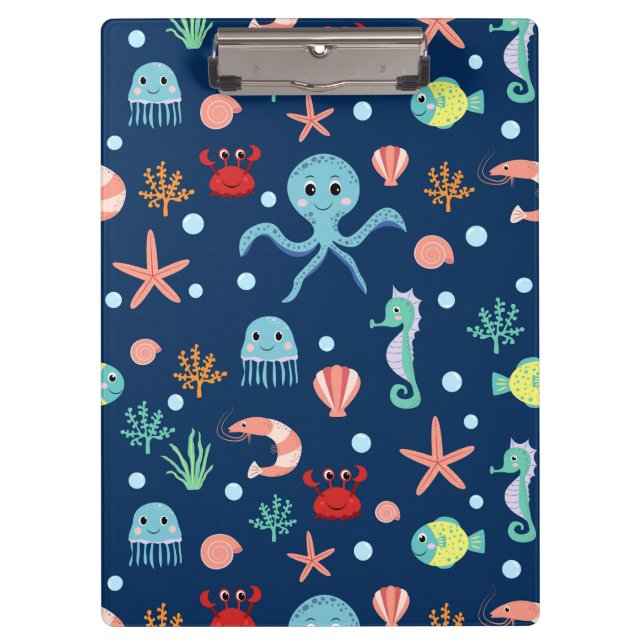 Carpeta De Pinza Mundo Marino (Anverso)