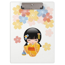 Carpeta De Pinza Muñeca kokeshi de verano - Chica Geisha de Kimono