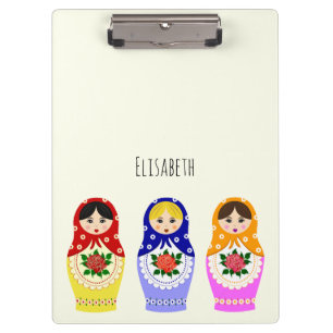 Carpeta De Pinza Muñecas rusas del matryoshka