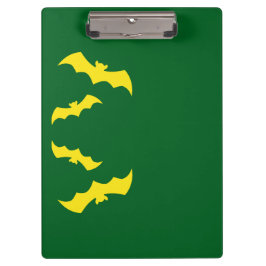 Carpeta De Pinza Murciélagos amarillos voladores de Halloween