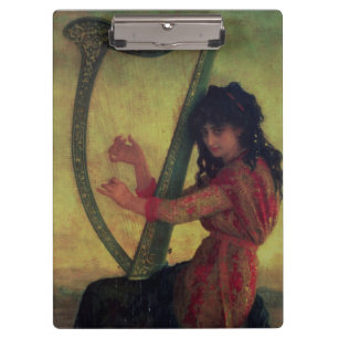 Carpeta De Pinza Musa que toca la arpa