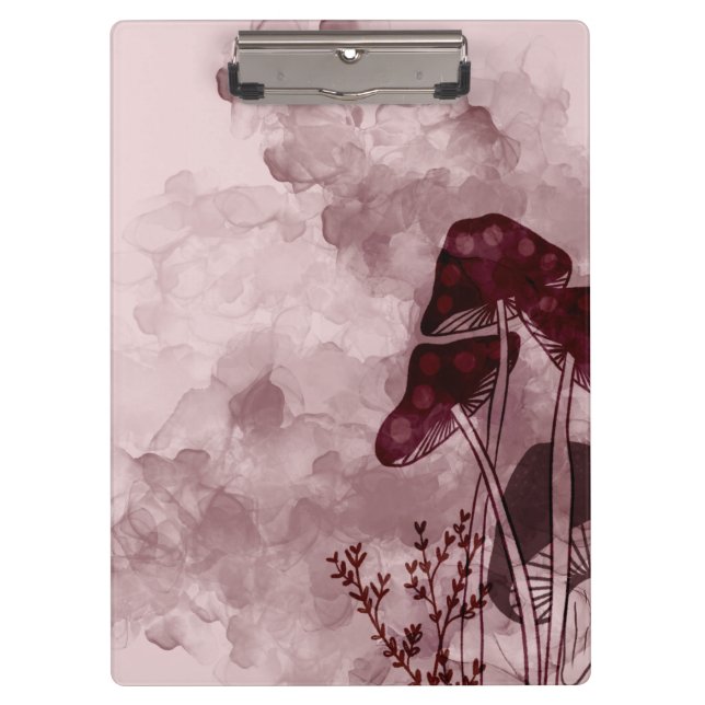 Carpeta De Pinza Mushrooms de Burgundy Neon (Anverso)