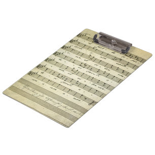 Carpeta De Pinza Música de hojas antiguas, puntuación musical de 18