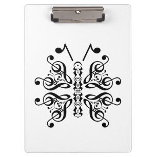 Carpeta De Pinza Música de mariposa musical Nota Diseño de desplaza