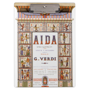 Carpeta De Pinza Música de ópera vintage, Aida egipcia de Verdi