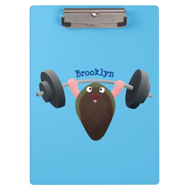 Carpeta De Pinza Mussel gracioso trabajando en ilustracion personal (Anverso)