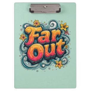 Carpeta De Pinza Muy Lejano Retro Groovy Hippie Psicodélico de los