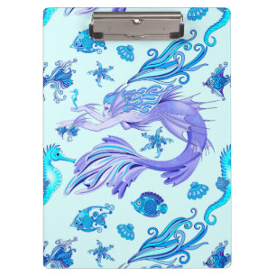 Carpeta De Pinza Mystic Mermaid Fairy Purple Creple Ceramic Tile