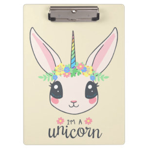 Carpeta De Pinza nada es imposible - conejo unicornio