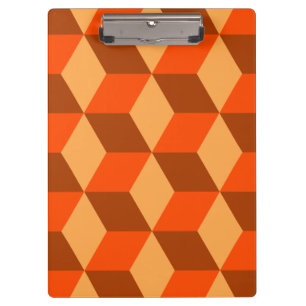 Carpeta De Pinza Naranja Cubes