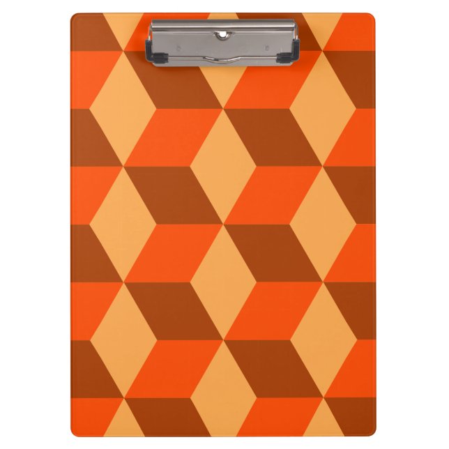 Carpeta De Pinza Naranja Cubes (Anverso)