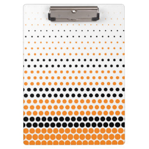 Carpeta De Pinza Naranja de cadmio y punto de polka negro