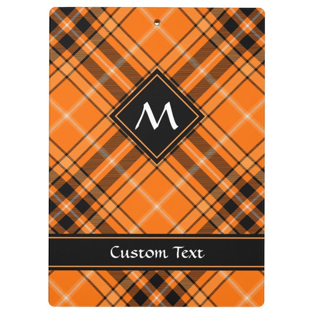 Carpeta De Pinza Naranja de Halloween Tartan (Reverso)