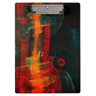 Carpeta De Pinza Naranja del agua Azul Rojo Azul Moderno Resumen Pa