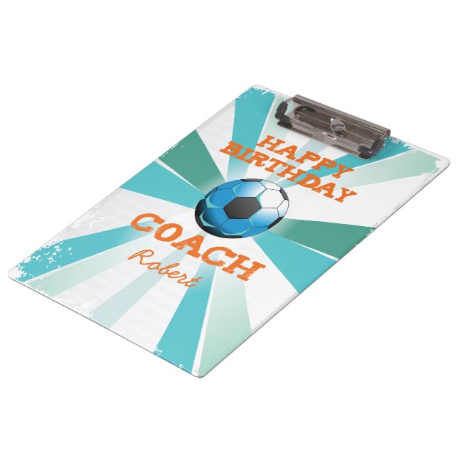 Carpeta De Pinza Naranja/estreno Verde azulado/azul del entrenador  (Angular)