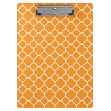 Naranja Preppy Quatrefoil