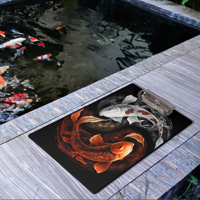Carpeta De Pinza Naranja Y Blanco Afortunado Koi Pescado Arte Japon (Subido por el creador)