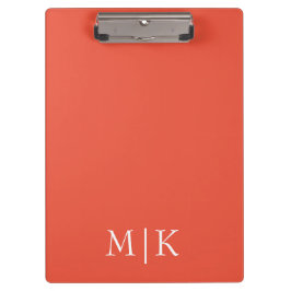 Carpeta De Pinza Naranja y blanco | Monograma moderno