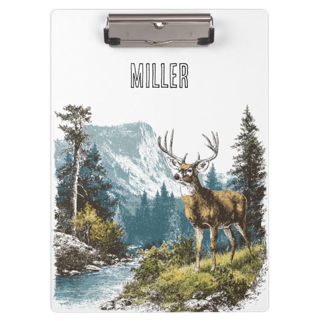 Carpeta De Pinza Naturaleza de ciervos  (Anverso)