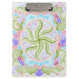 Carpeta De Pinza Naturaleza Pastel Mandala Art