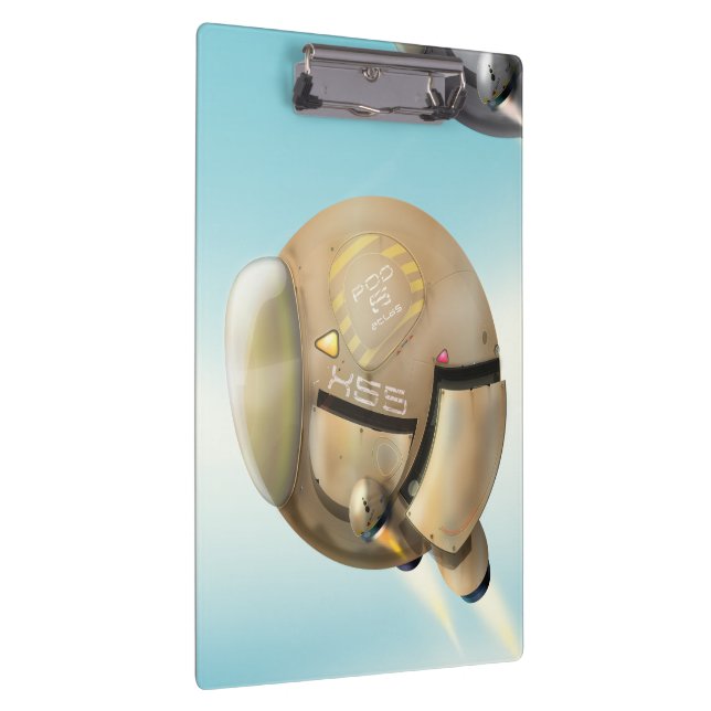 Carpeta De Pinza Naves espaciales que vuelan a través de un planeta (Derecha)