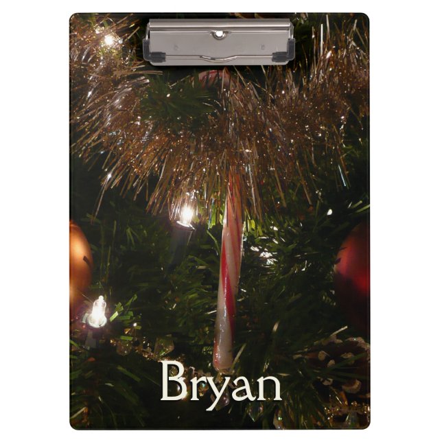 Carpeta De Pinza Navidad Árbol II Festividad Rojo y Oro (Anverso)