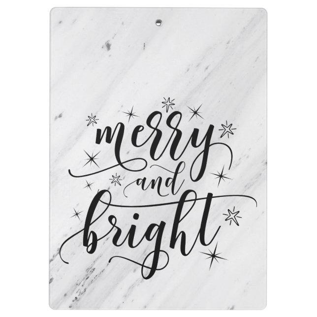 Carpeta De Pinza Navidad de mármol personalizable (Reverso)