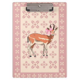 Carpeta De Pinza Navidad elegante con patrón de cierva rosa