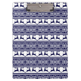 Carpeta De Pinza Navidades, azul y blanco escandinavo