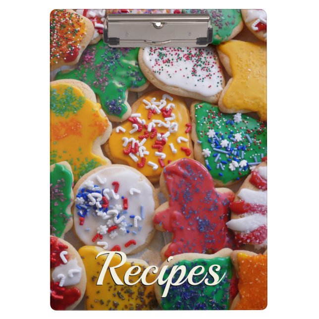 Carpeta De Pinza Navidades Cookies En Coloridas Vacaciones (Anverso)