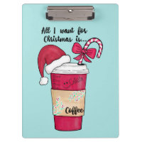 Navidades Cute Red Santa Hat Coffee Candy Cane