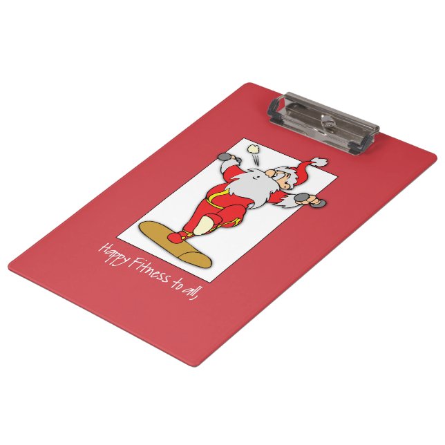 Carpeta De Pinza Navidades de ejercicios de fitness con Santa Claus (Angular)