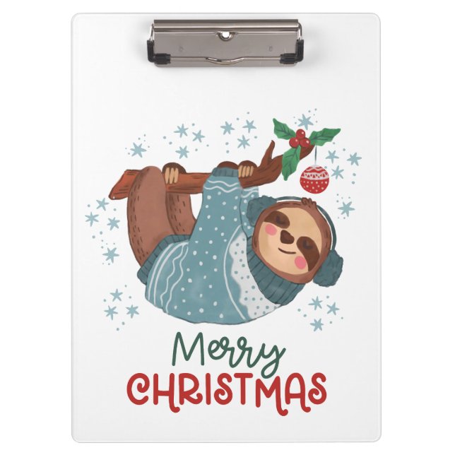 Carpeta De Pinza Navidades de Lazy Sloth (Anverso)