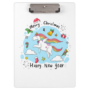 Carpeta De Pinza Navidades de Unicornio