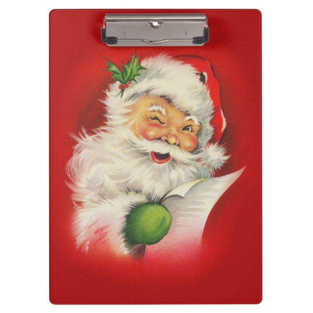 Carpeta De Pinza Navidades de Vintage Santa Claus (Anverso)