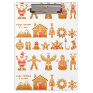 Carpeta De Pinza Navidades dulces Diseño de pan de jengibre