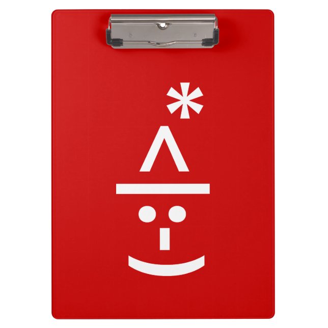 Carpeta De Pinza Navidades Elf Emoticon Xmas ASCII Texto Arte (Anverso)