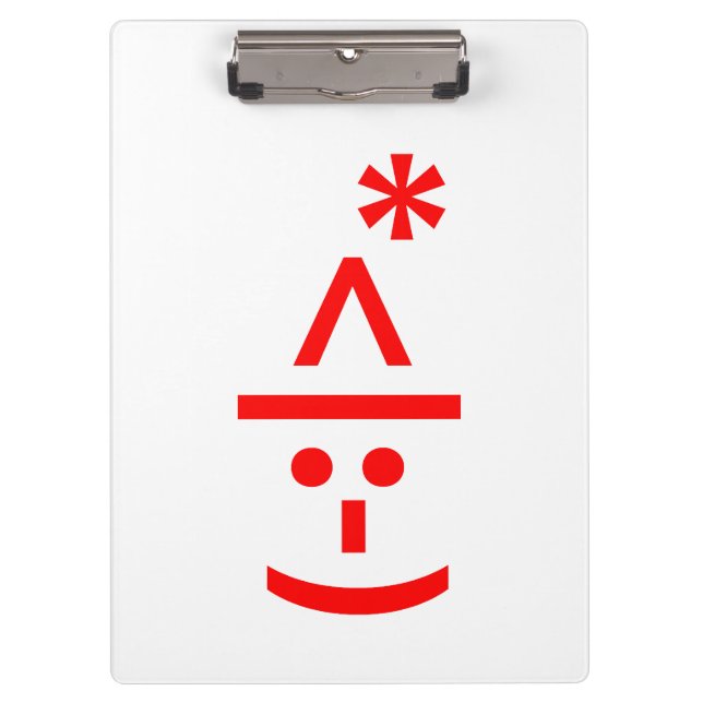 Carpeta De Pinza Navidades Elf Emoticon Xmas ASCII Texto Arte (Anverso)
