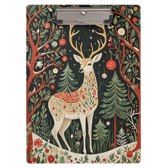 Carpeta De Pinza Navidades forestales de medianoche (Anverso)