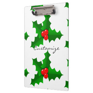 Carpeta De Pinza Navidades Green y red holly Thunder_Cove
