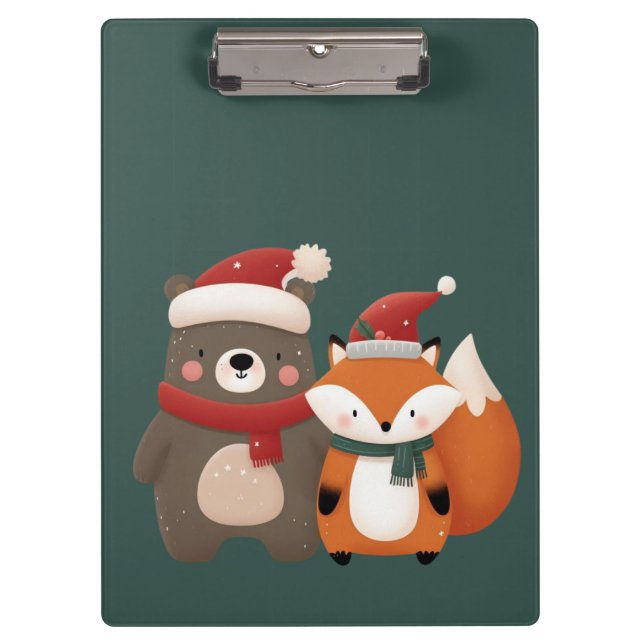 Carpeta De Pinza Navidades/Oso blanco invernal y Fox (Anverso)