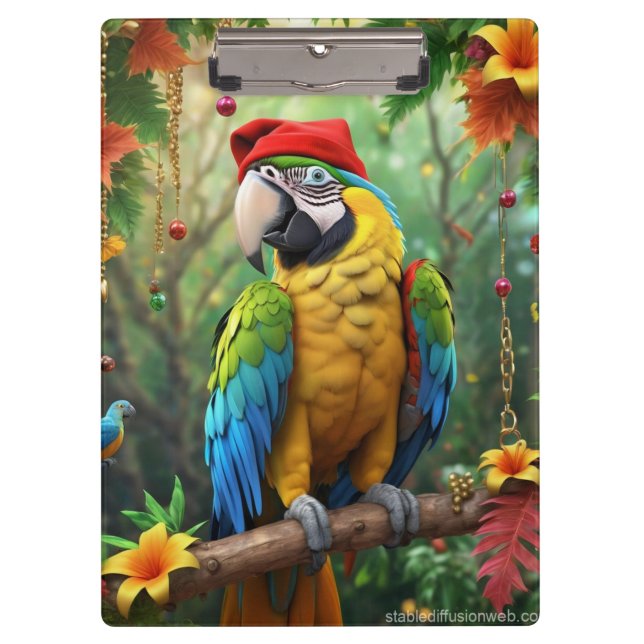 Carpeta De Pinza Navidades Parrot As Santa Claus-76349 (Anverso)