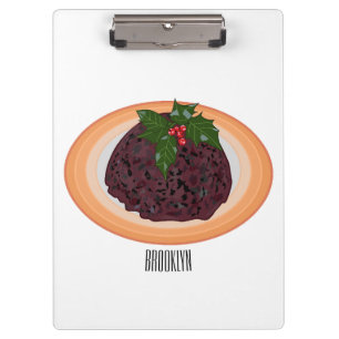 Carpeta De Pinza Navidades pudding personalizado ilustracion