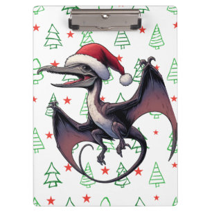 Carpeta De Pinza Navidades Santa hat pterodáctilo