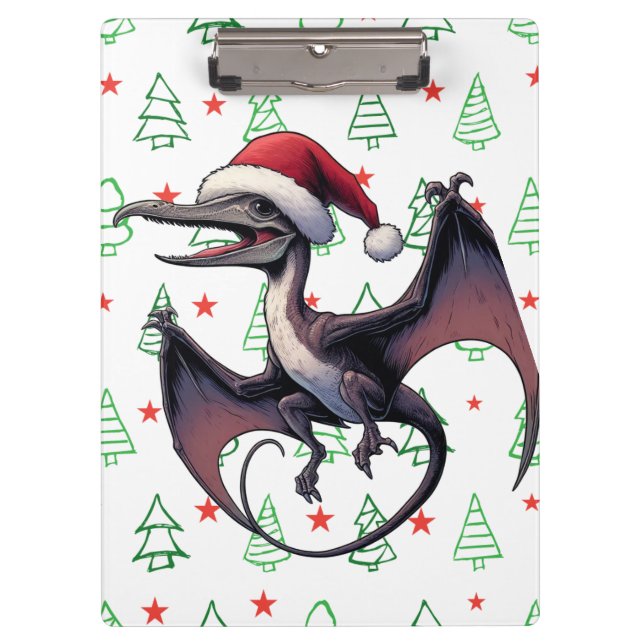 Carpeta De Pinza Navidades Santa hat pterodáctilo (Anverso)