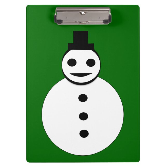 Carpeta De Pinza Navidades sonrientes Snowman Clipboard (Anverso)