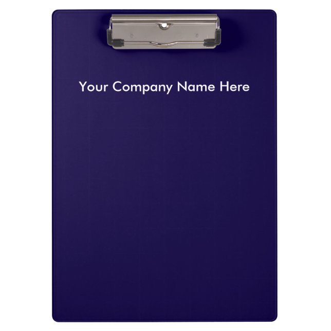 Carpeta De Pinza Navy Blue White Logo Pro clipboard (Anverso)